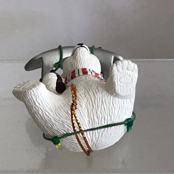 Coca Cola Polar Bear on Bottle Opener Polar Bear Collection Ornament -VTG - 1995 - Picture 9 of 12